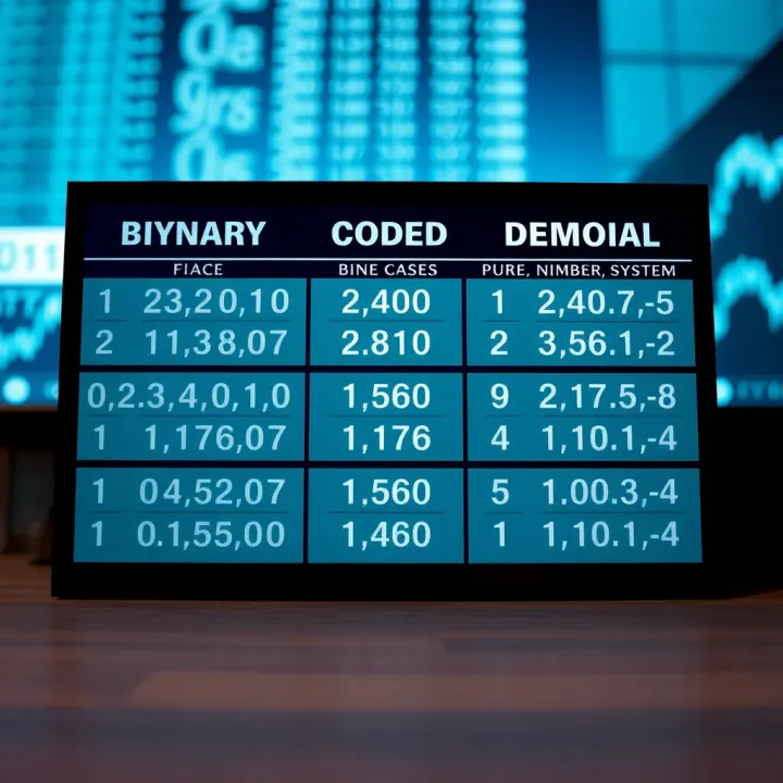 Comparison chart illustrating Binary Coded Decimal against pure binary number systems highlighting key differences and use cases
