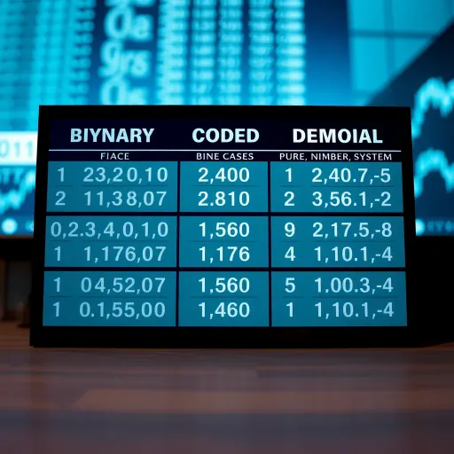 Comparing Binary Coded Decimal with Other Number Systems Comparison chart illustrating Binary Coded Decimal against pure binary number systems highlighting key differences and use cases