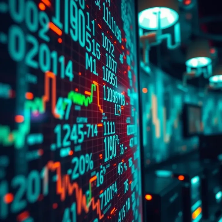 Visual depiction of binary signals used in mobile communication and fintech applications in a digital network environment