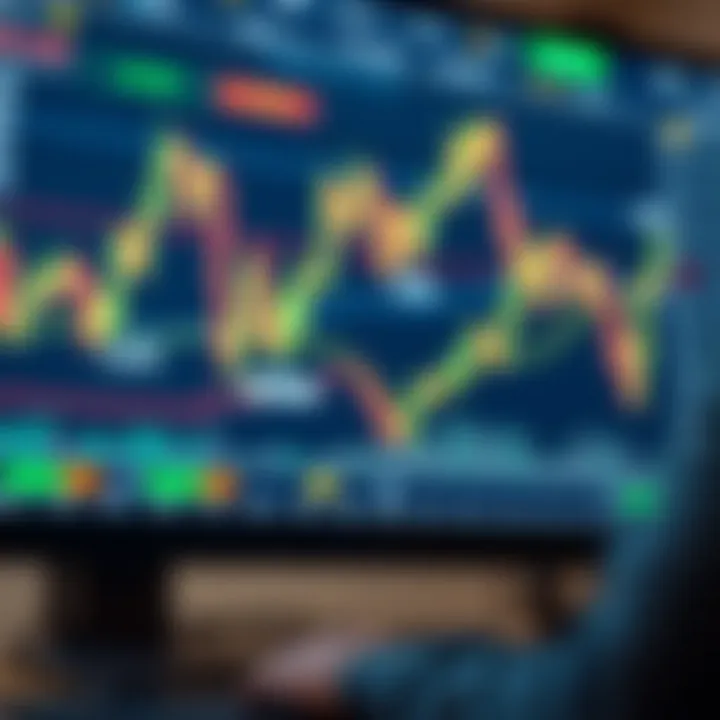 Illustration of a forex trading platform displaying currency pairs and market charts
