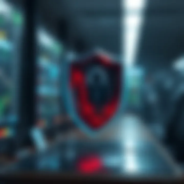 Enhanced Security for Binary Trading Platforms Digital shield representing online security measures for trading platforms