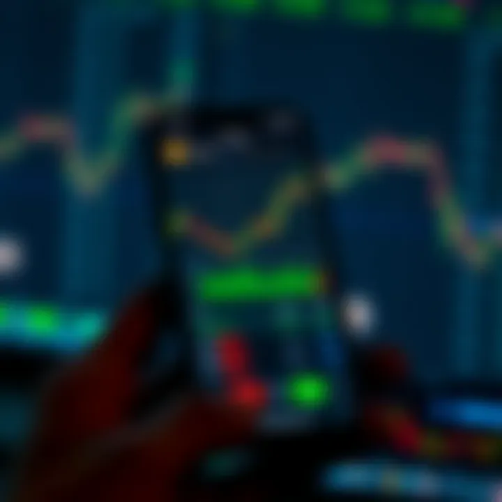 Secure Cryptocurrency Trading App Interface Smartphone displaying a secure cryptocurrency trading app interface with charts and analytics