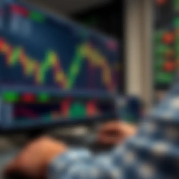 Trading Platform with Risk Management Features Illustration of a trading platform interface displaying charts and risk management tools