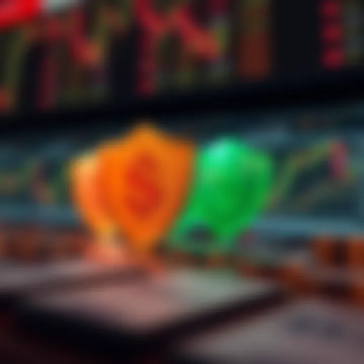 Effective Risk Management Strategies in Forex Trading Risk management tools and strategies illustrated with currency symbols and protective shields