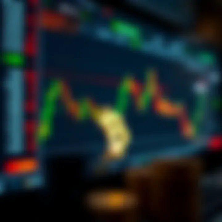 Illustration of a digital cryptocurrency trading platform with Nigerian currency symbols and charts