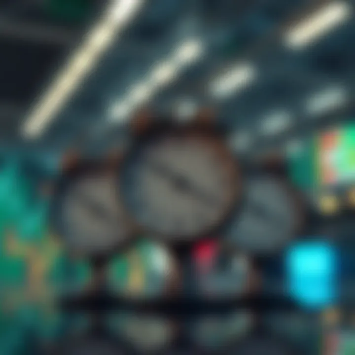 Benefits of Flexible Trading Hours in Forex Market Illustration of flexible trading hours with clocks and forex trading symbols