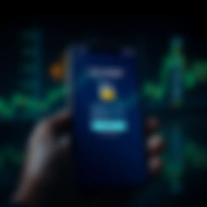 Emphasizing Security Features in Forex Trading Applications for Nigerian Users Secure login screen on a smartphone showing encryption and security features for forex trading
