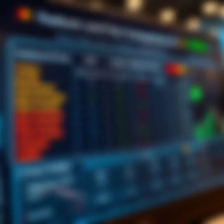 Feature and Fee Comparison of Forex Trading Applications Comparison chart displaying features, fees, and security ratings of forex trading applications