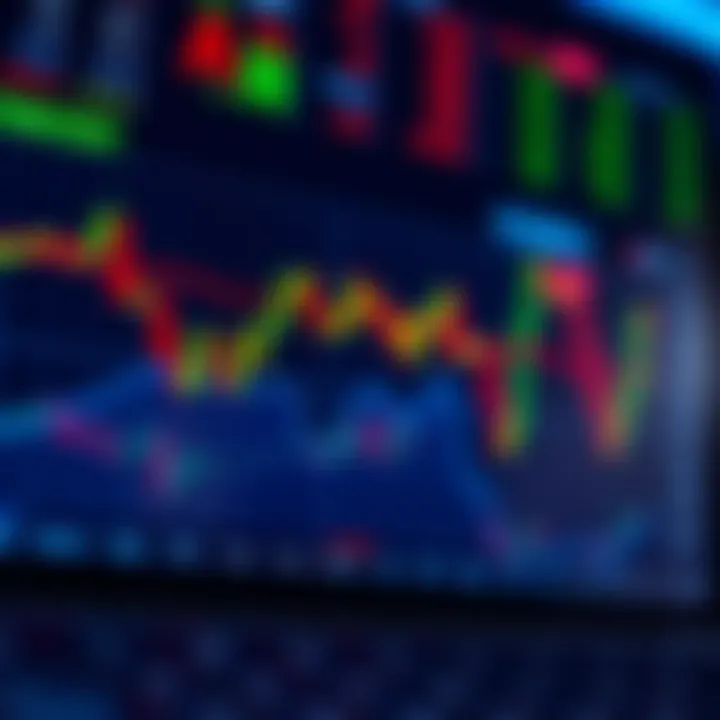 Illustration of currency pairs and market chart showing forex trading activity