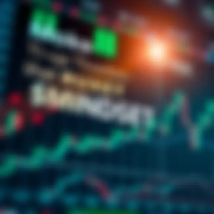 Inspirational forex chart with upward trend and motivational words