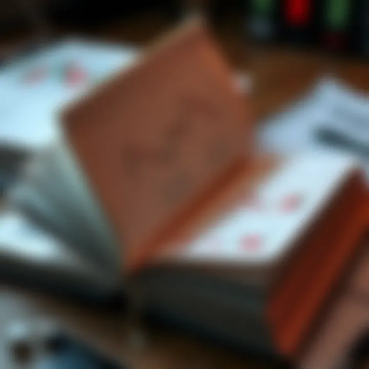 Open book showing forex strategies with charts and notes, symbolizing learning and skill improvement in trading