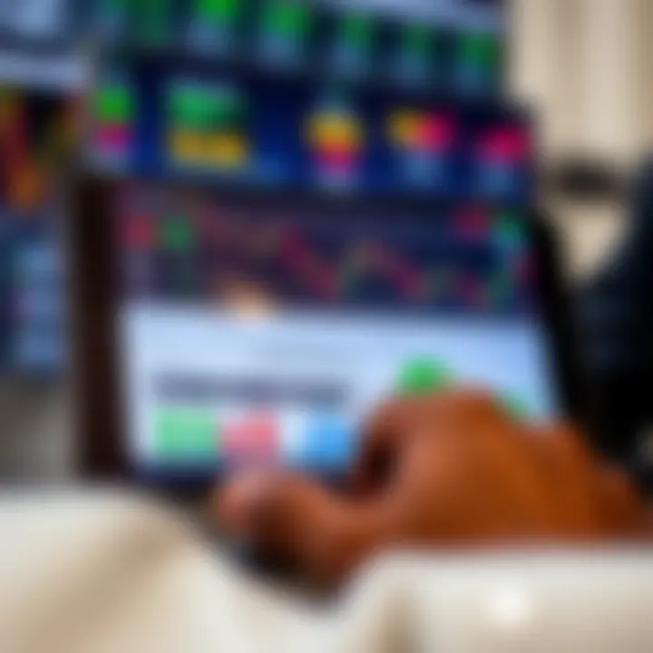 Digital device displaying forex trading platform with charts and analysis tools suitable for Nigerian traders