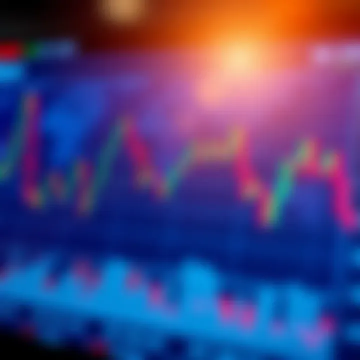 Graph of foreign exchange currency pairs showing market trends and price fluctuations
