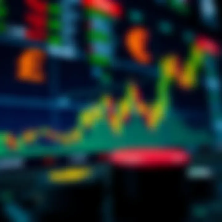 Illustration of forex trading charts and currency symbols representing global financial markets