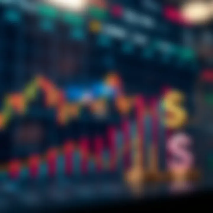 Graph showing upward trends and forex currency symbols representing profitable trading strategies