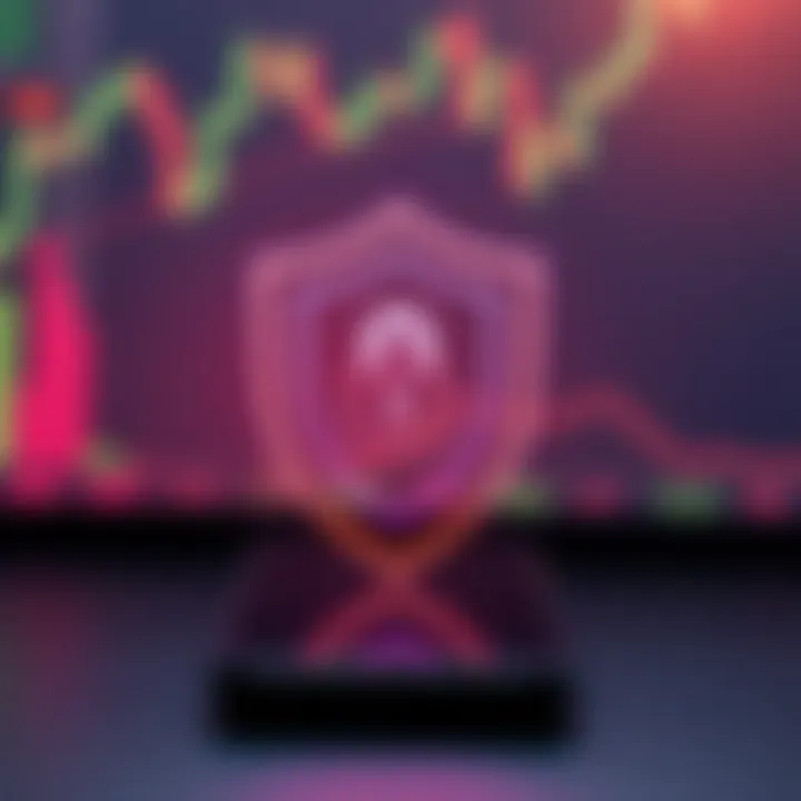Secure Forex Trading on Mobile Devices for Nigerian Traders Security shield icon overlaying a smartphone symbolizing secure forex trading in Nigeria