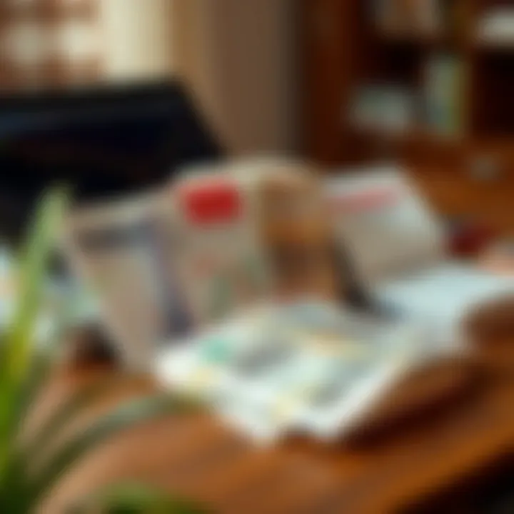 Collection of forex trading books displayed with Nigerian currency notes and a laptop on a wooden desk