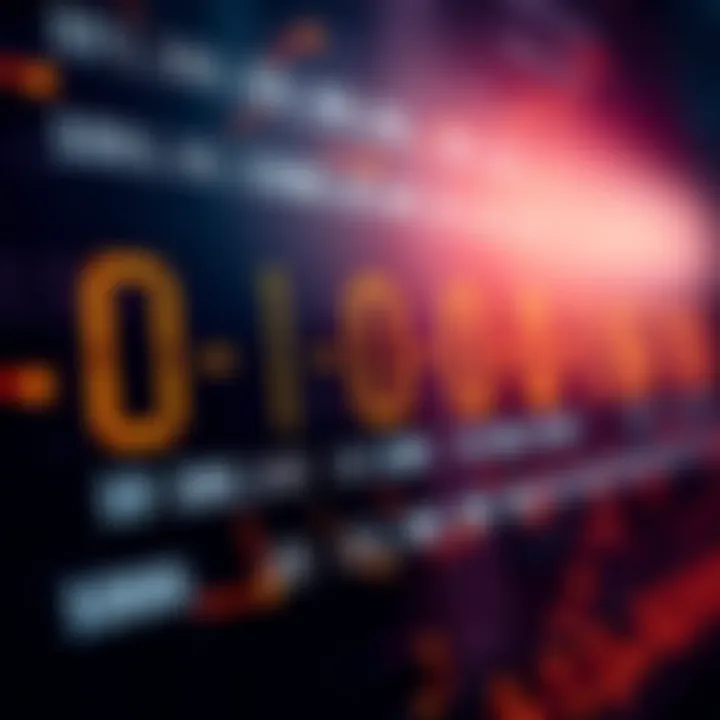 Binary Digit System in Digital Circuits Diagram illustrating the binary digit system with zeros and ones connected in a digital circuit