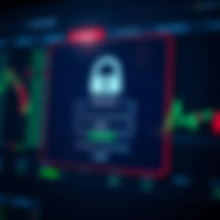 Secure login interface for a trading account on a digital platform