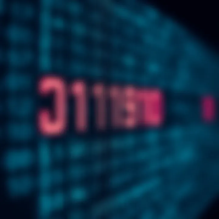 Illustration showing binary digits being added together with carry over bits