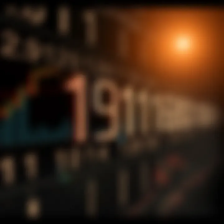 Visual Representation of Binary Digits in Number Calculation Diagram showing binary digits arranged to represent a number