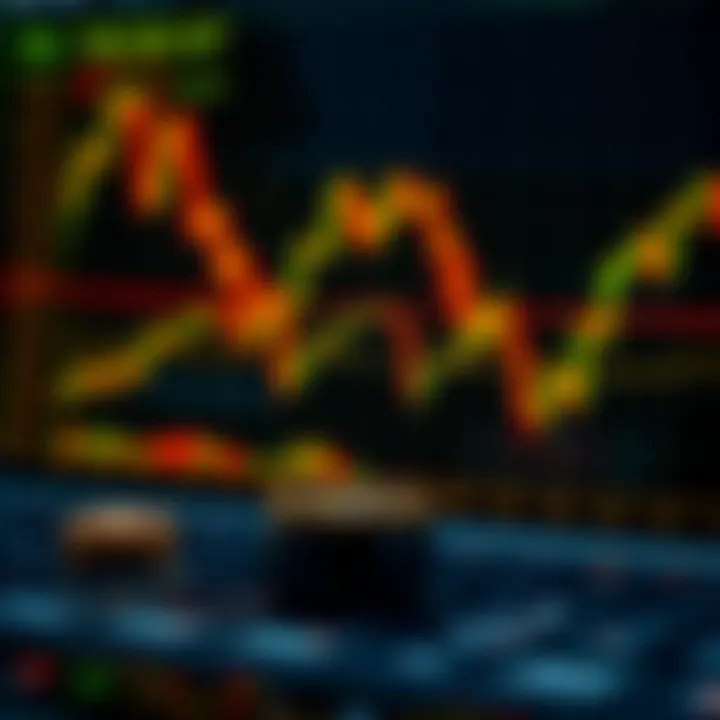 Diagram showing currency pairs and exchange rate fluctuations in forex trading