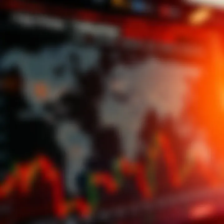 Global forex trading sessions map showing major financial centers and their market open and close times