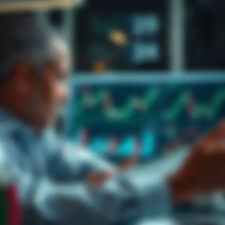 Analyzing Business Risks for Strategic Management Professional analyzing data charts to assess business risks and opportunities