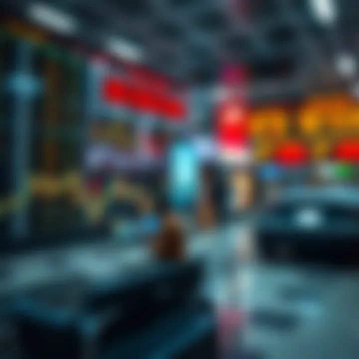 Abstract representation of currency exchange and digital trading in Nigeria
