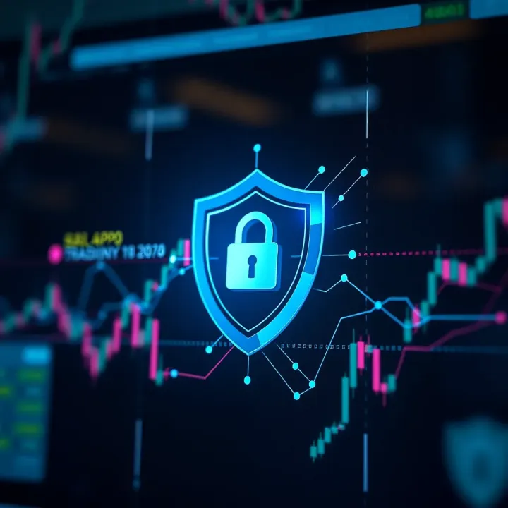Illustration of a secure digital shield symbolizing protection of investment and transaction security