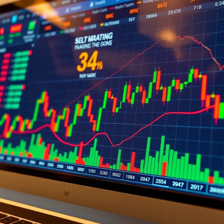 Using Bearish Candlestick Patterns with Technical Indicators for Trading Technical analysis chart combining bearish candlestick patterns with trend indicators to enhance market prediction accuracy