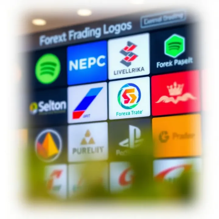 Review of Leading Forex Broker Logos Impacting Nigerian Traders Comparison of popular forex broker logos in Nigeria illustrating trust and market presence