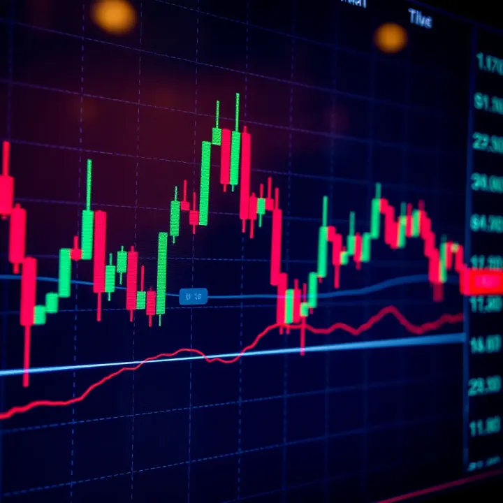 Chart displaying currency pair fluctuations in the forex market