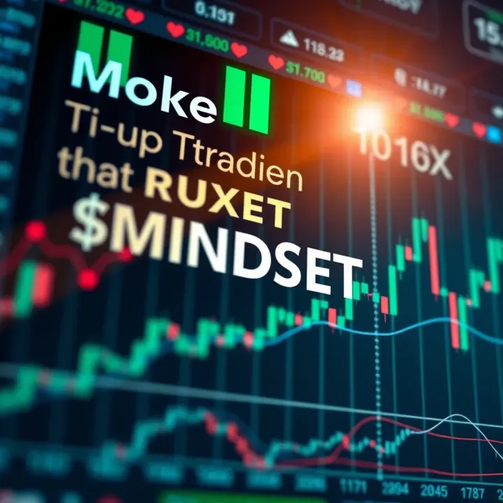 Inspirational forex chart with upward trend and motivational words
