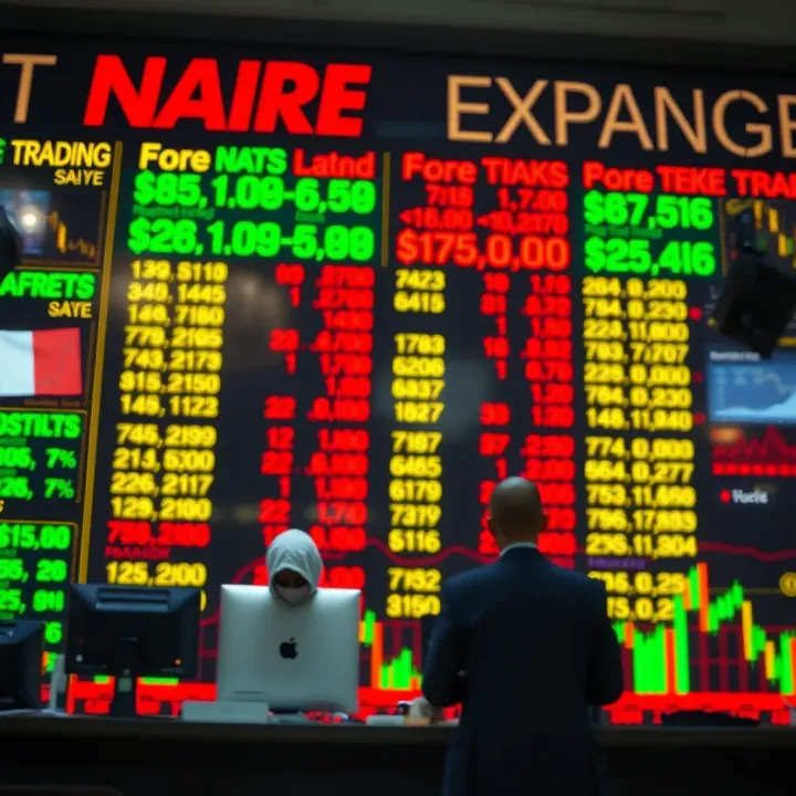 Illustration of currency exchange rates highlighting Nigerian Naira and forex market trends