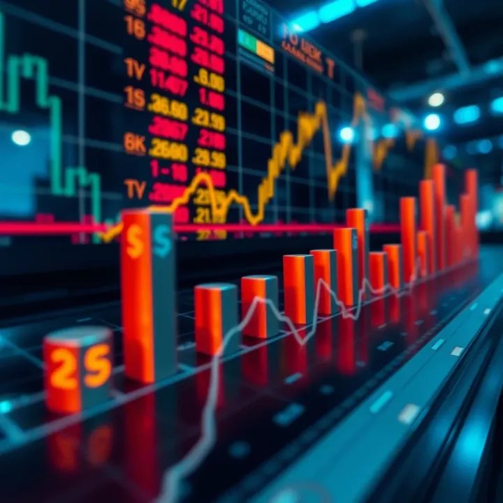 Graph showing financial growth with Nigerian naira symbols and forex market indicators