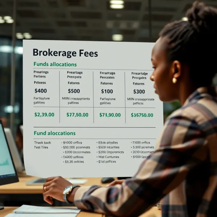 Diagram illustrating brokerage fees and fund allocation for starting forex trading in Nigeria