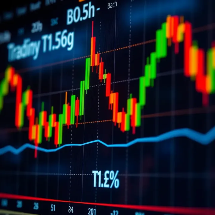 Chart showing bullish and bearish trading patterns on a financial graph