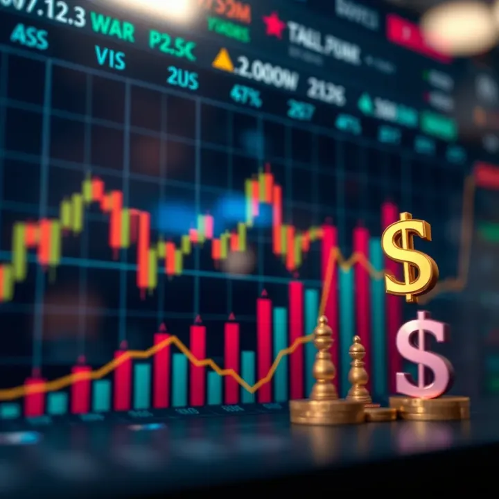 Graph showing upward trends and forex currency symbols representing profitable trading strategies