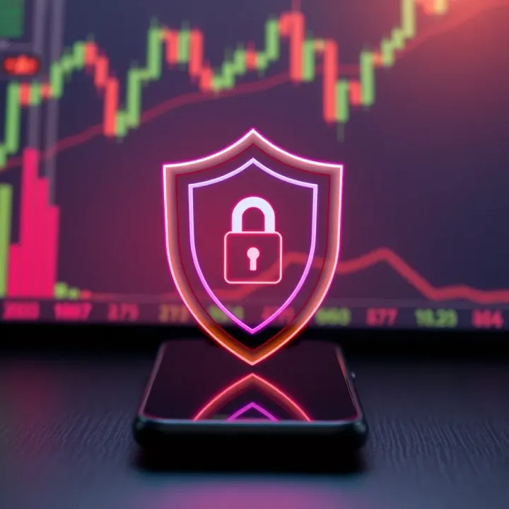 Security shield icon overlaying a smartphone symbolizing secure forex trading in Nigeria