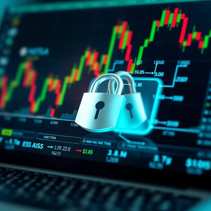 Secure Forex Trading Strategies in the Nigerian Market Graphic illustrating secure online forex trading with highlighted Nigerian Naira symbol and digital security elements