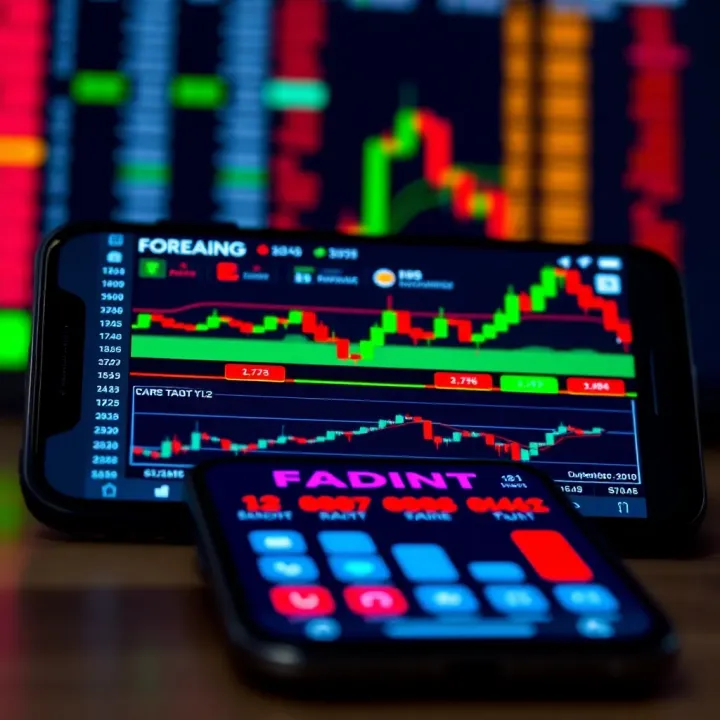 Overview of Leading Forex Trading Apps Popular Among Nigerian Traders Mobile phone displaying a forex trading app with charts and currency pairs for Nigerian market