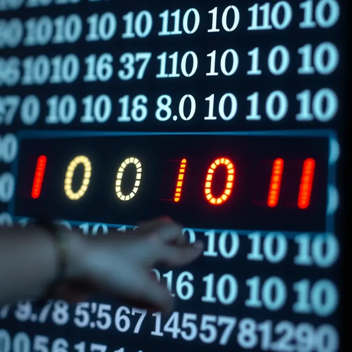 Binary Number System Overview Diagram illustrating the binary number system with digits highlighted