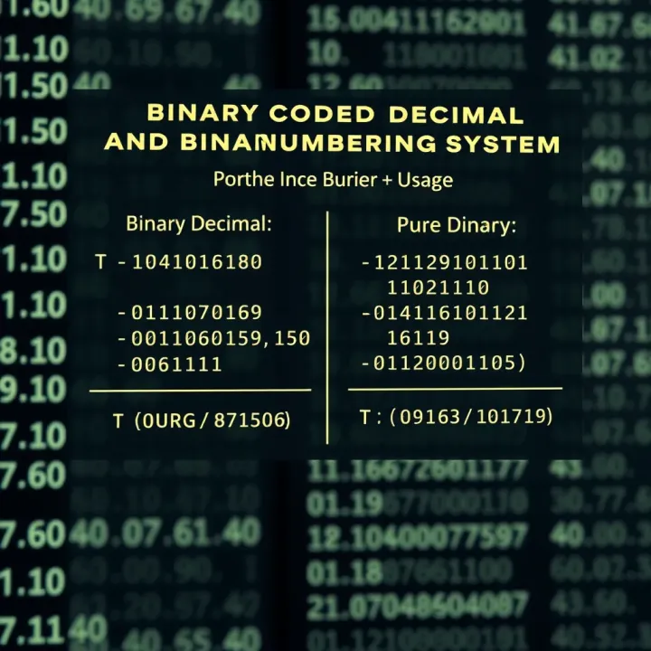 Comparison Between Binary Coded Decimal and Binary Numbering Systems Diagram comparing binary coded decimal system with pure binary system highlighting differences in encoding and usage