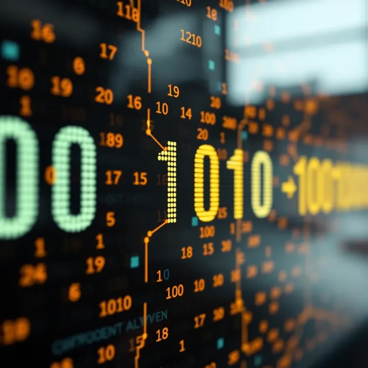 Binary Codes in Digital Communication and Error Detection Visual representation of binary code application in digital communication and error detection