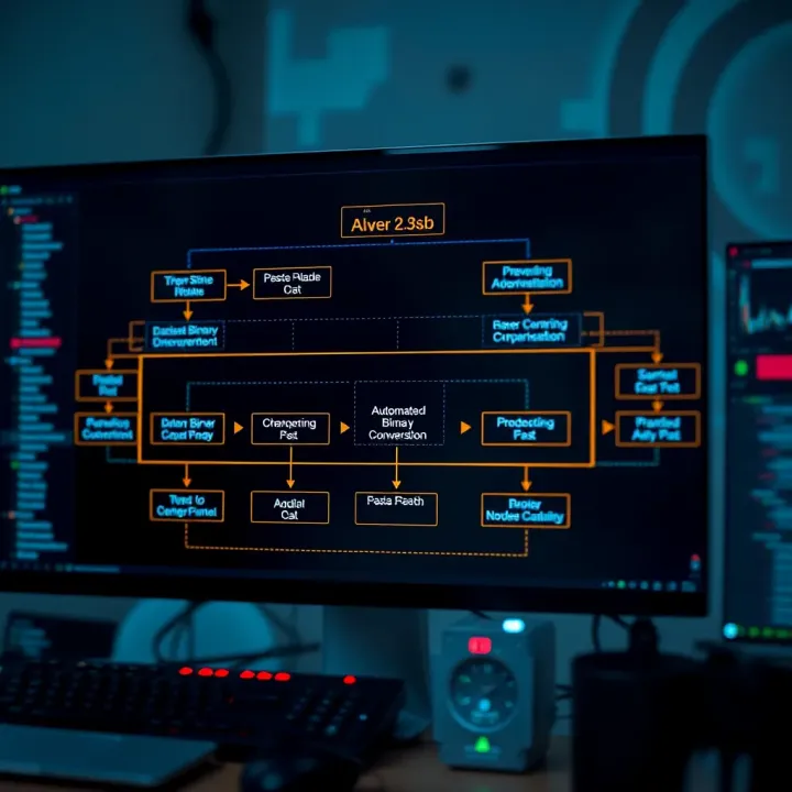 Automated Binary Conversion Workflow Flowchart showing automated binary conversion using computer software