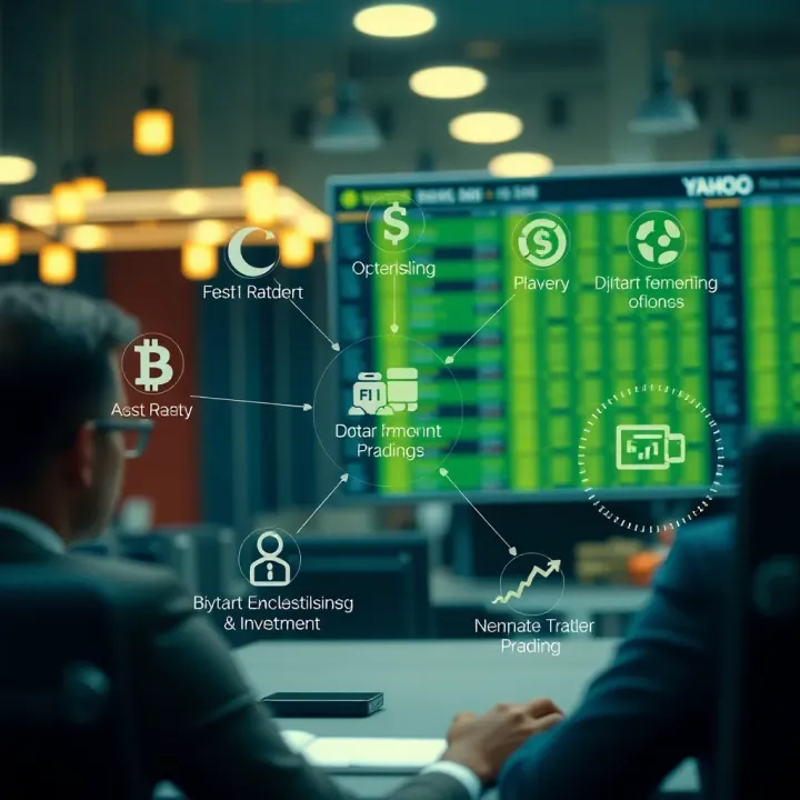 Diagram illustrating the concept of binary investment options on digital trading platforms