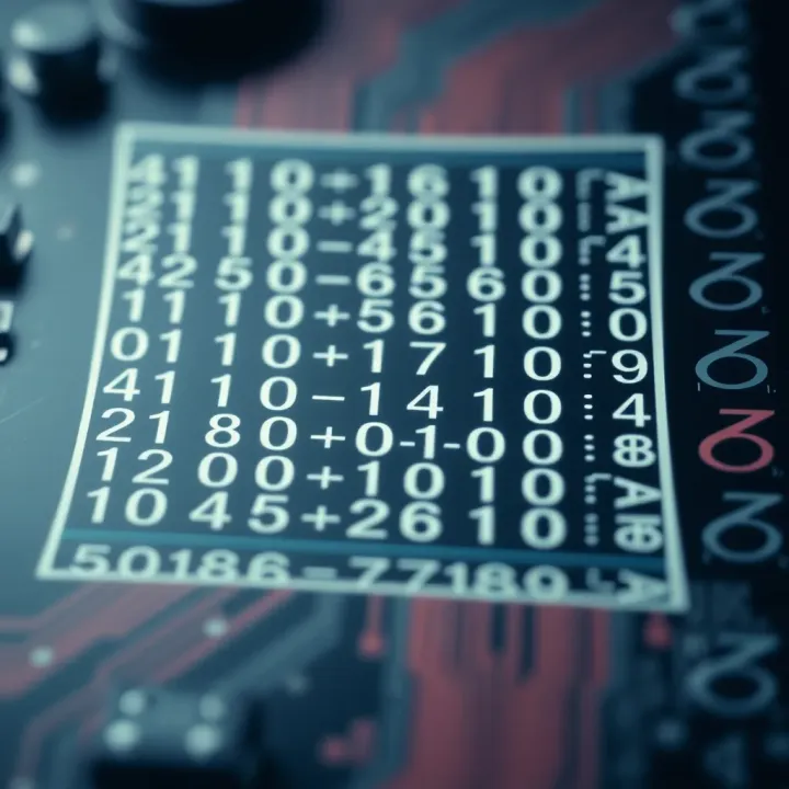 Binary Addition in Digital Circuit Components Chart demonstrating the application of binary addition within digital circuit components
