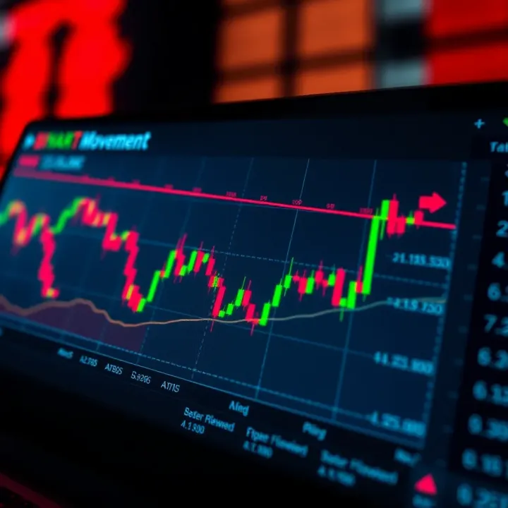 Graph showing asset price movement with fixed risk and reward in binary trading