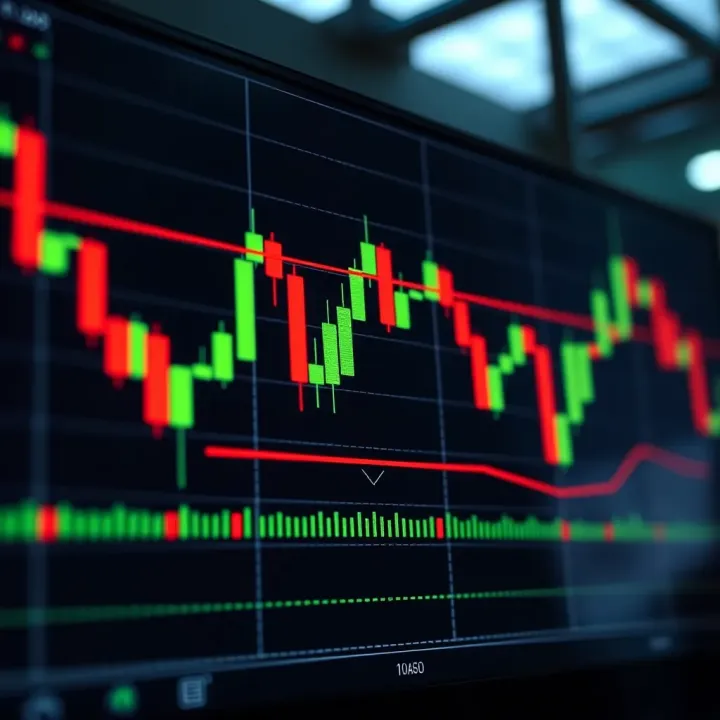 Bullish engulfing candlestick pattern on a stock chart indicating a potential trend reversal